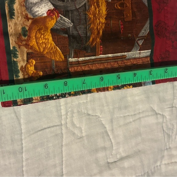 Hand made kitchen placemats. Chickens. Set of 4 - Picture 6 of 6